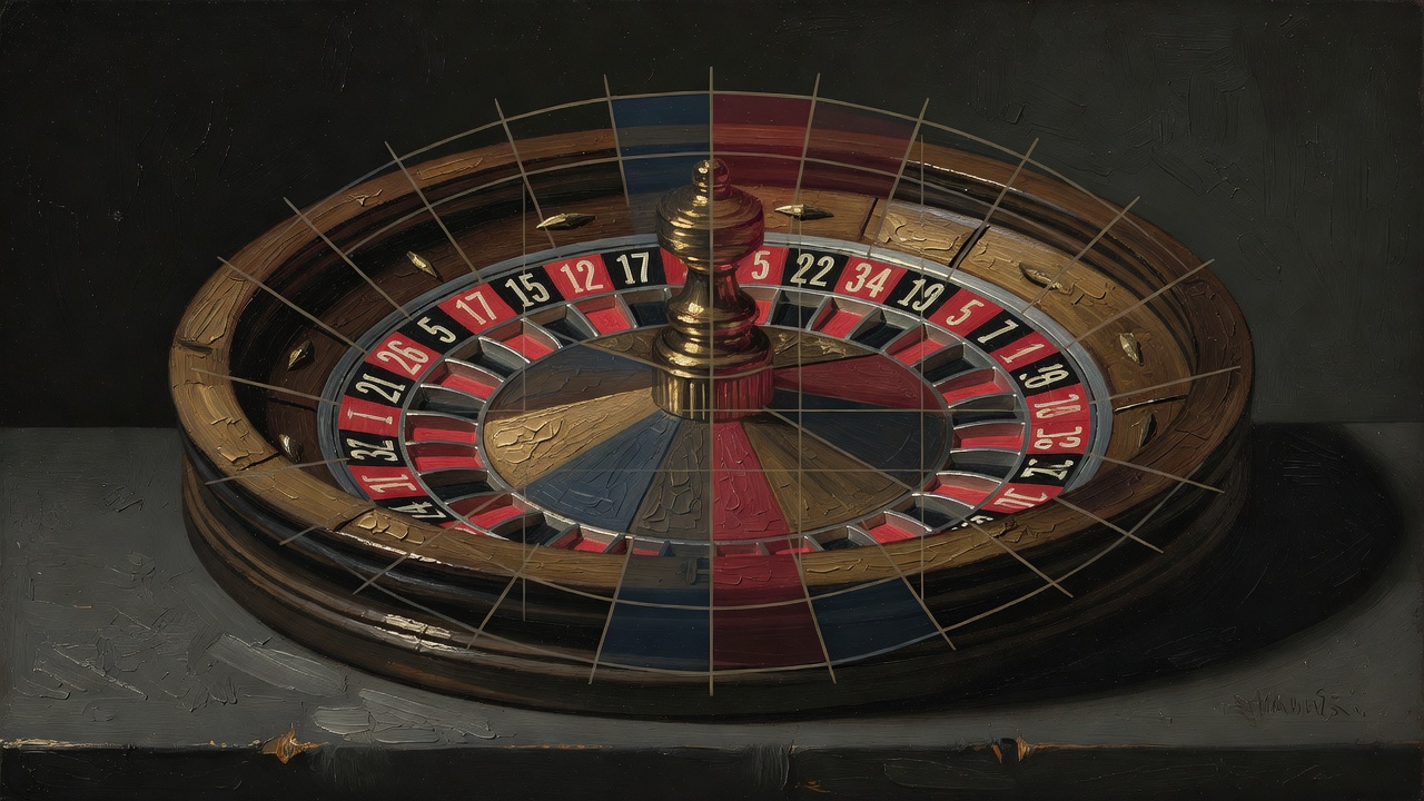 roulette wheel segment targeting with overlay grid and bet coverage visualization