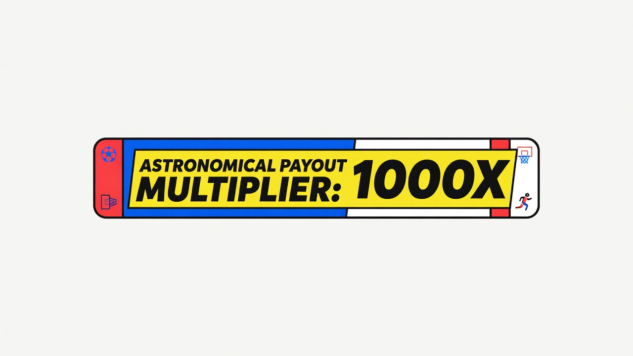 sports betting slip with astronomical payout multiplier displayed across ticket surface