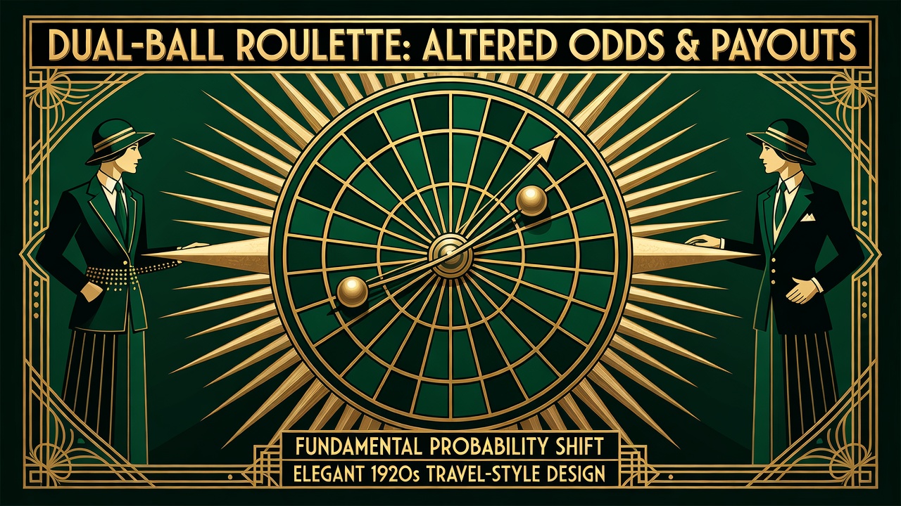 roulette variant featuring dual ball mechanics altering probability distribution and payout structure fundamentally