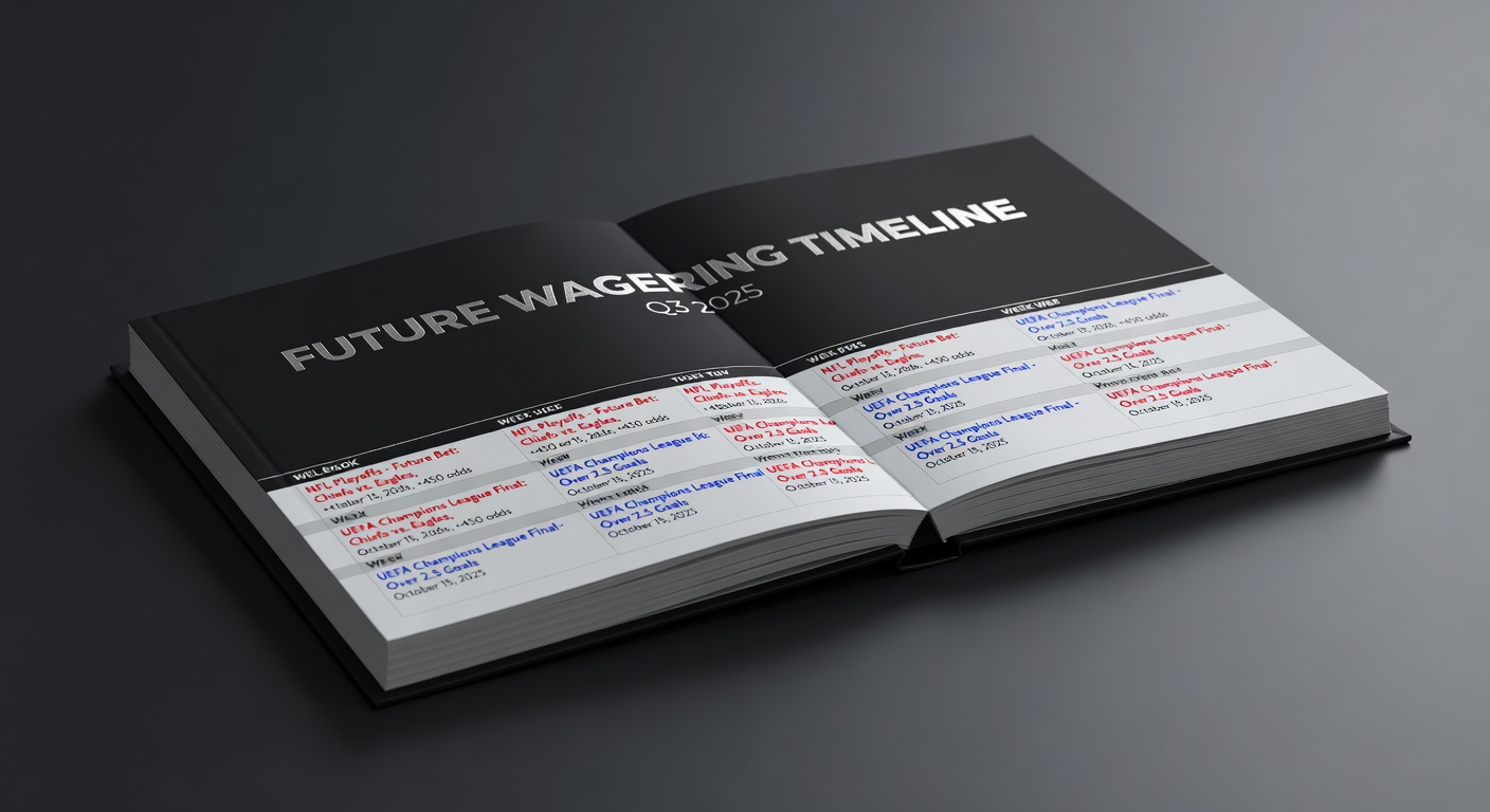 Sports betting calendar showing future dated wagering opportunity and timeline