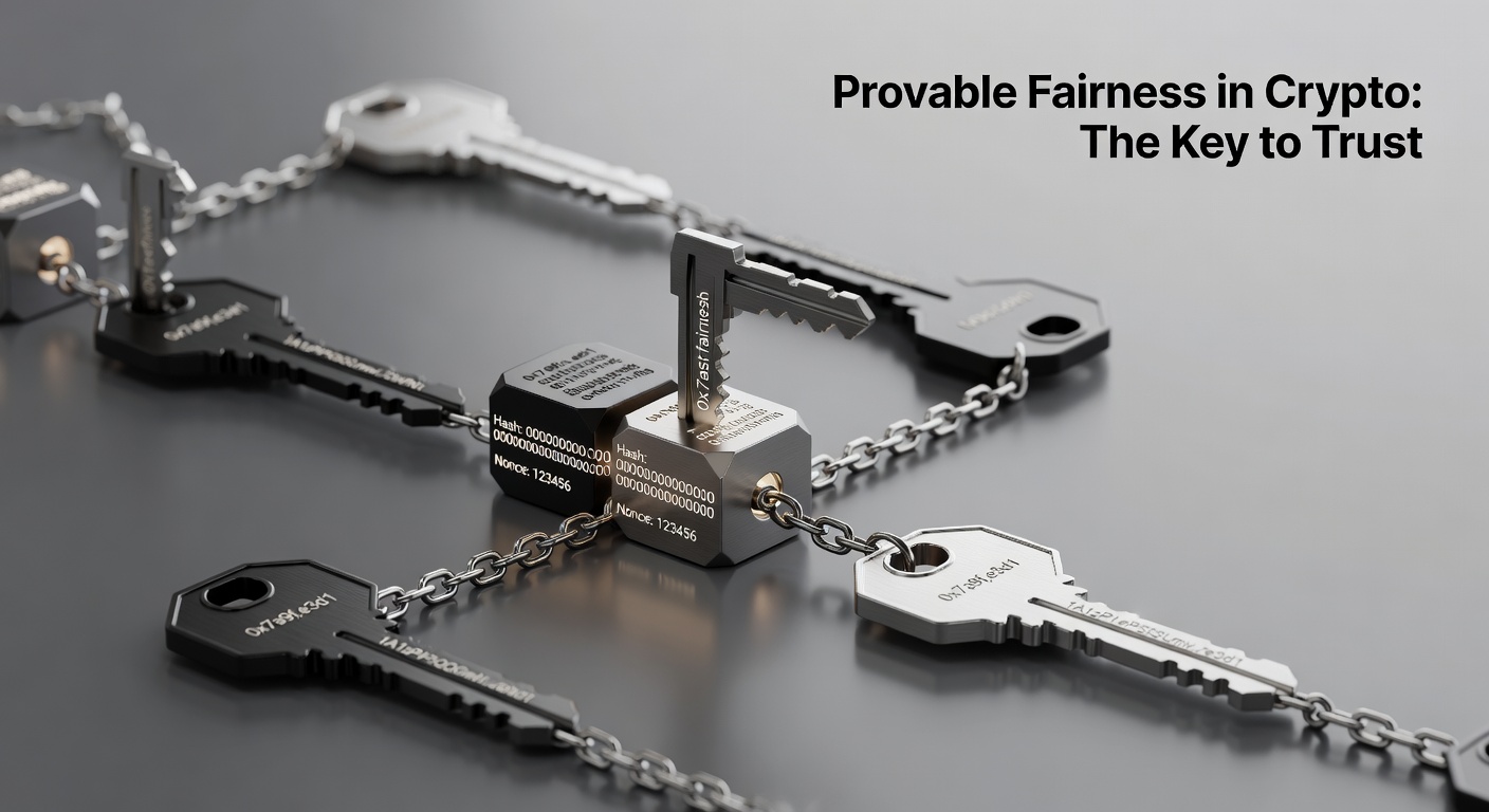 Cryptocurrency keys and hash function blocks creating provable fairness chain