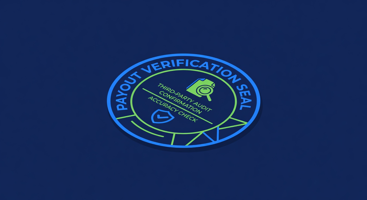 Payout verification seal showing third-party audit confirmation and accuracy check