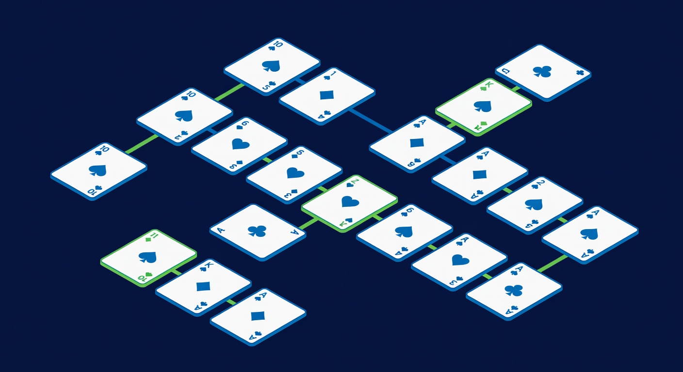 Poker card combination showing suited connecting cards in sequential order