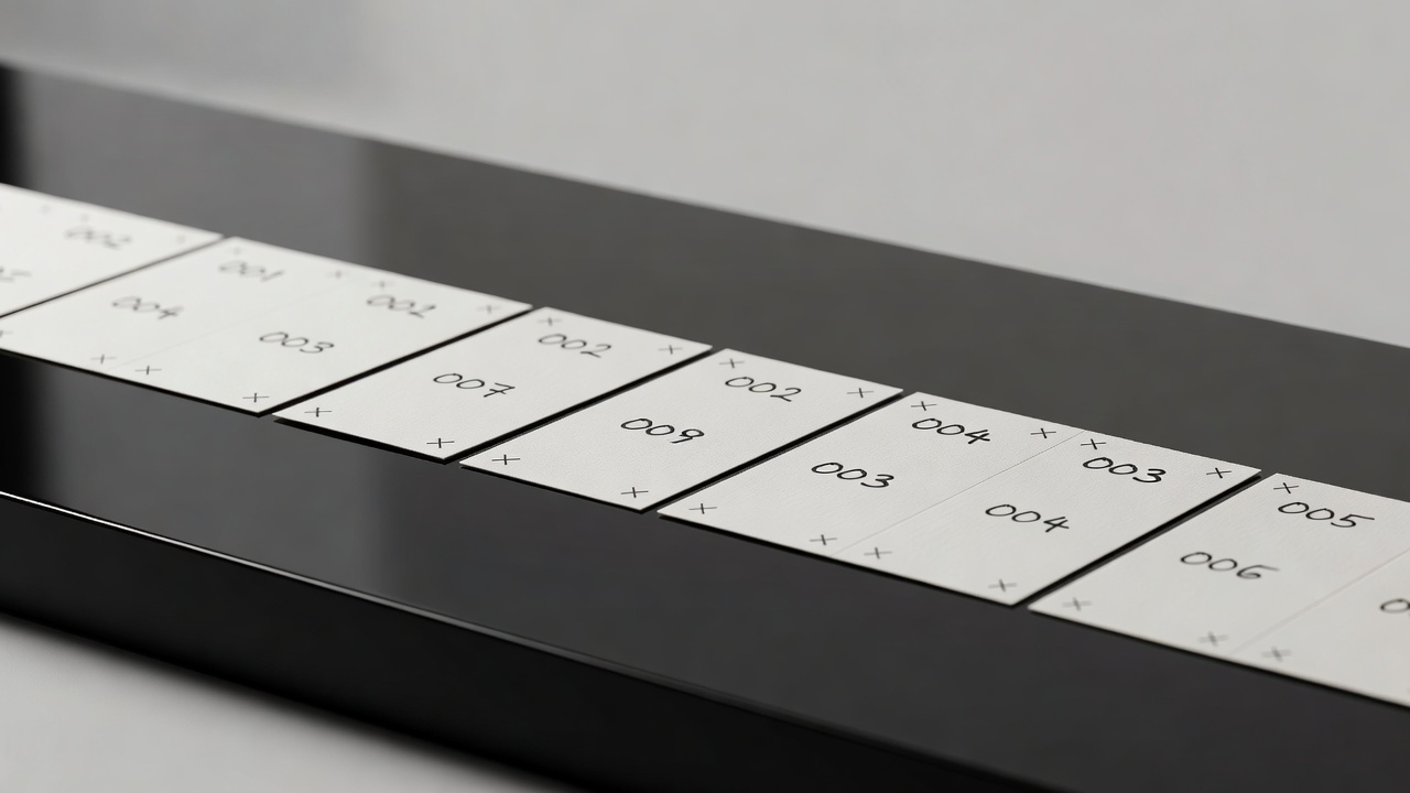 index card notation system showing card position tracking marks and sequential counting