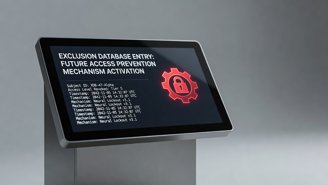 exclusion database entry showing future access prevention mechanism activation