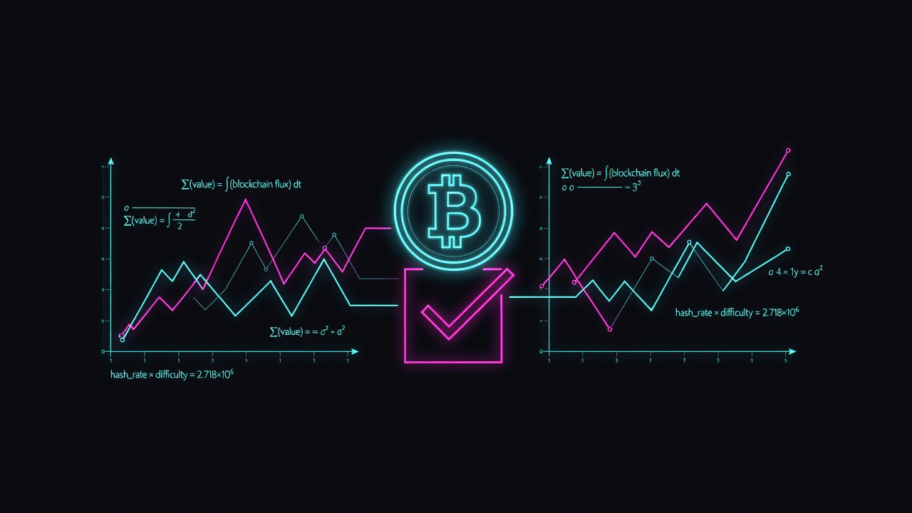 digital currency coin overlaid on cryptocurrency payment acceptance checkbox with mathematical breakdown chart