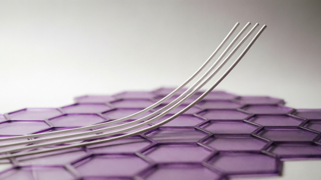 abstract chart lines rising over a purple polygon network grid