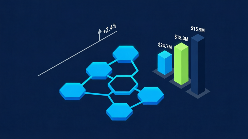 polygon dex trading pool with volume bars next to flat price line