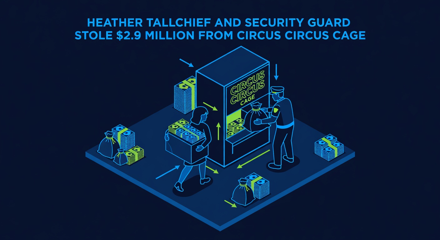 Heather Tallchief and security guard stole 2.9 million from Circus Circus cage