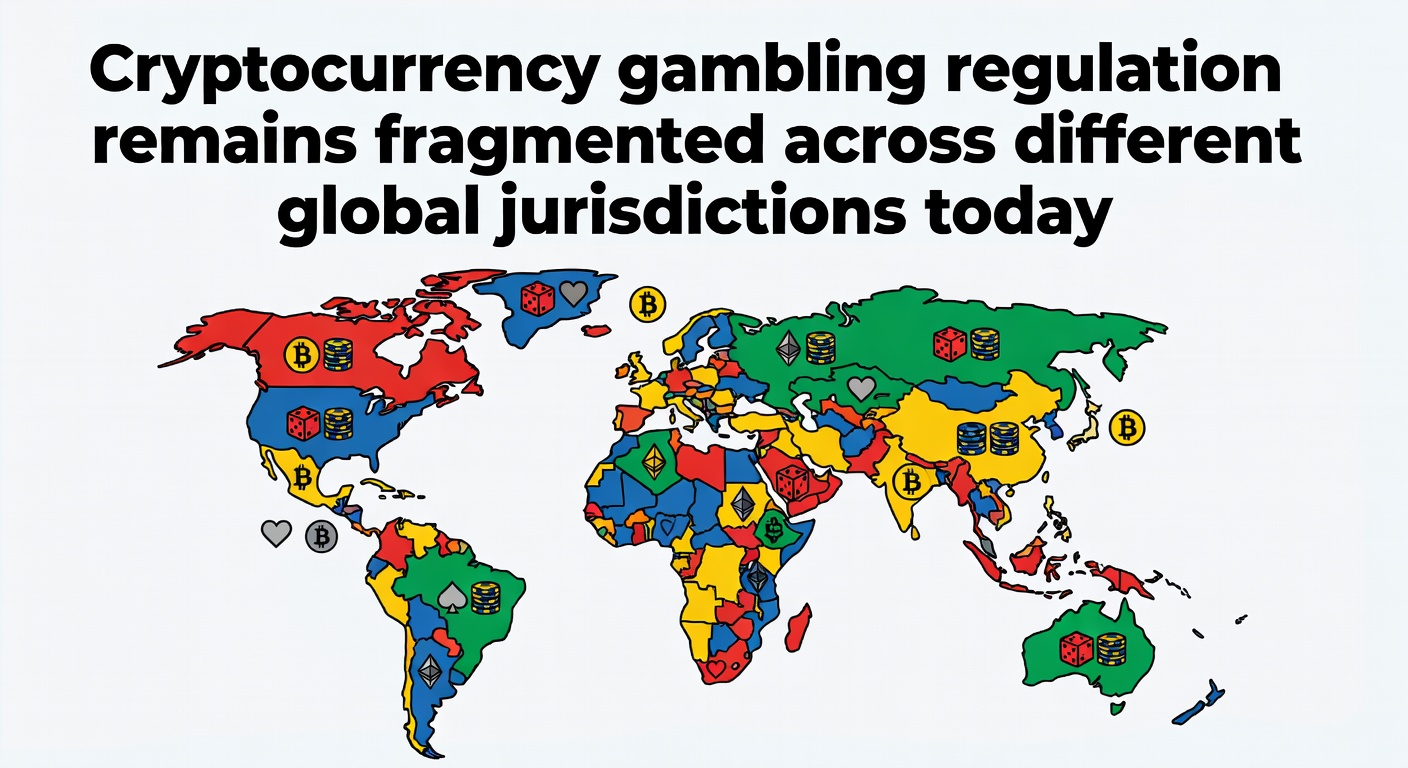 Cryptocurrency gambling regulation remains fragmented across different global jurisdictions today
