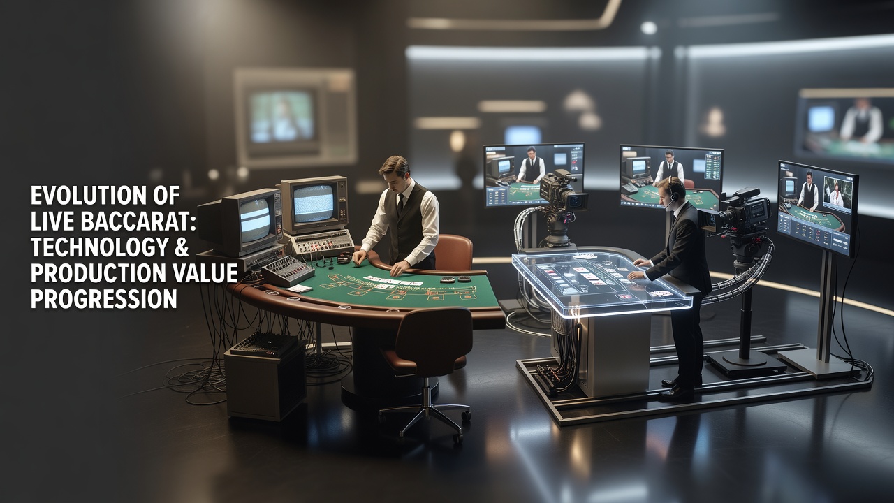 live baccarat studio broadcast evolution comparison showing technology and production value progression