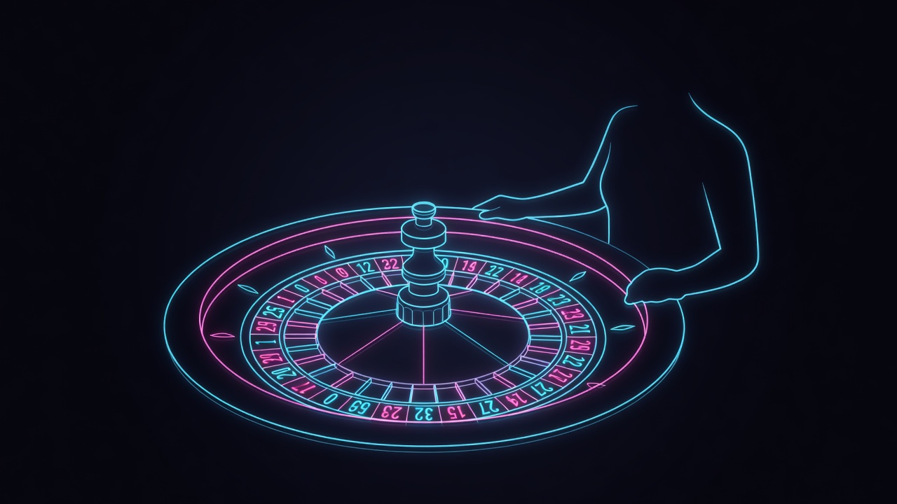 live roulette dealer broadcast showing spinning wheel with numbered pocket layout