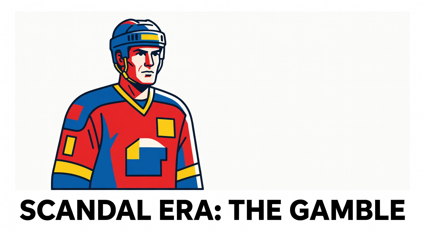 hockey player portrait photograph from professional sports gambling scandal era