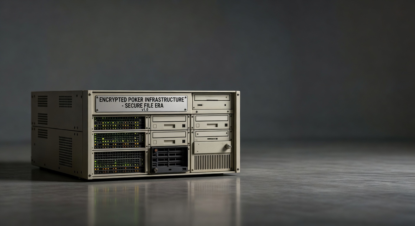 early internet server representing online poker infrastructure from encrypted file era