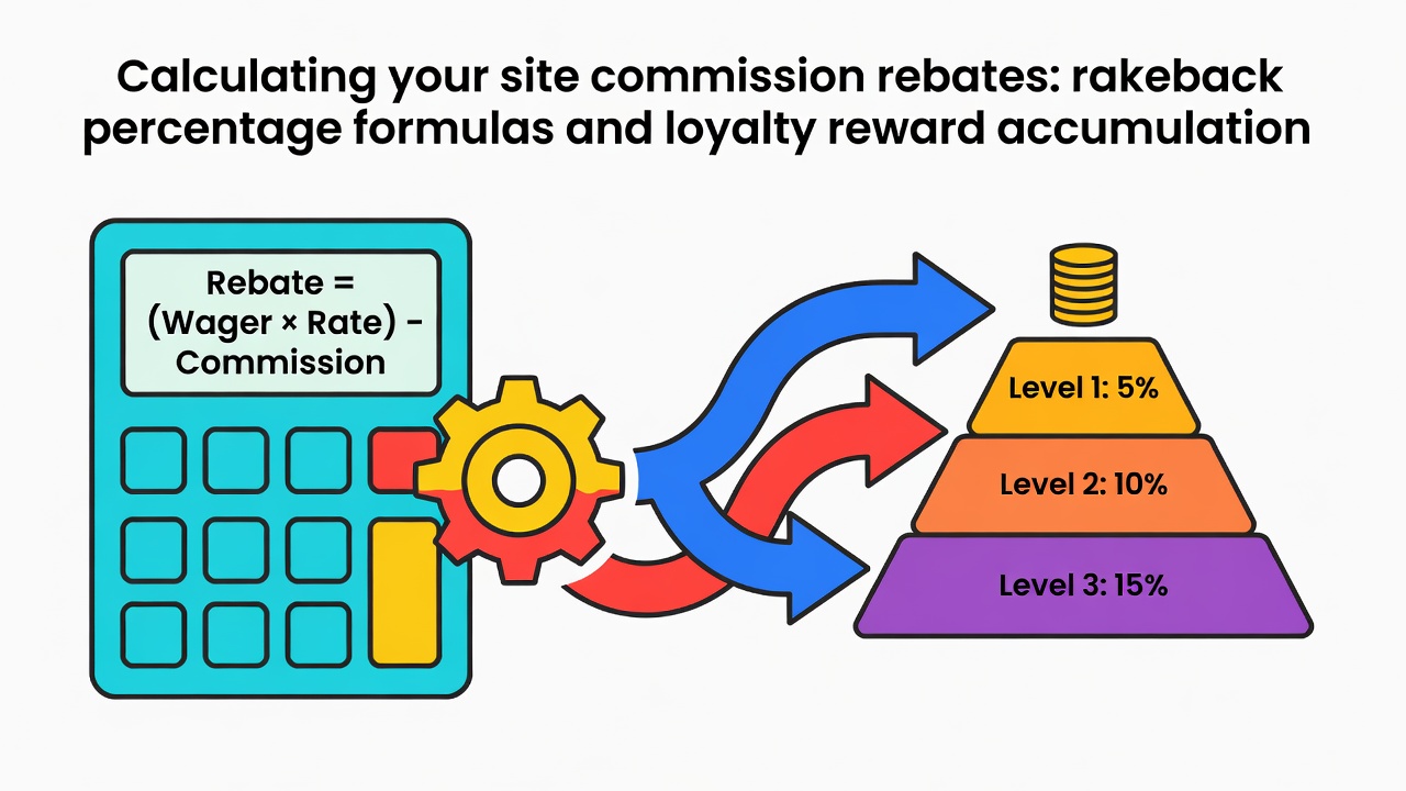 Calculating your site commission rebates: rakeback percentage formulas and loyalty reward accumulation