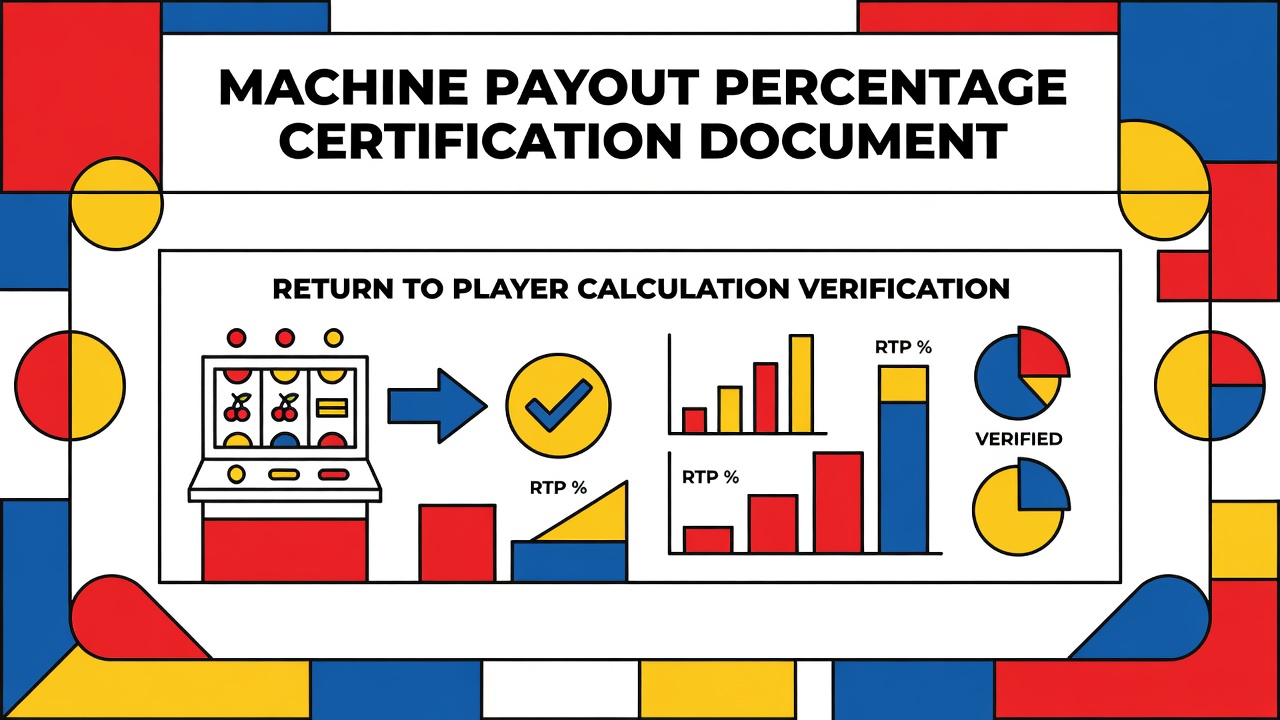 machine payout percentage certification document showing return to player calculation verification