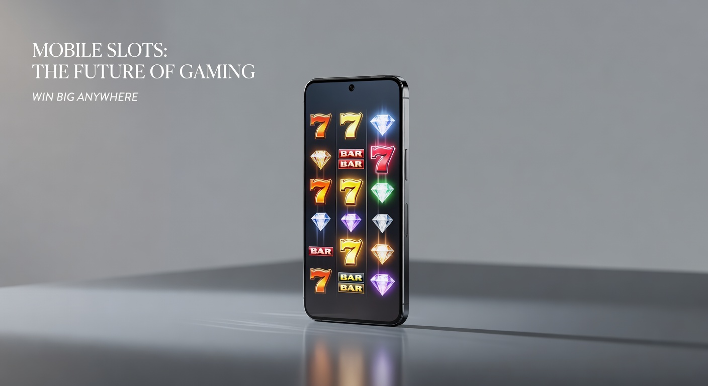 Mobile slot interface in portrait orientation with cascading symbol animations