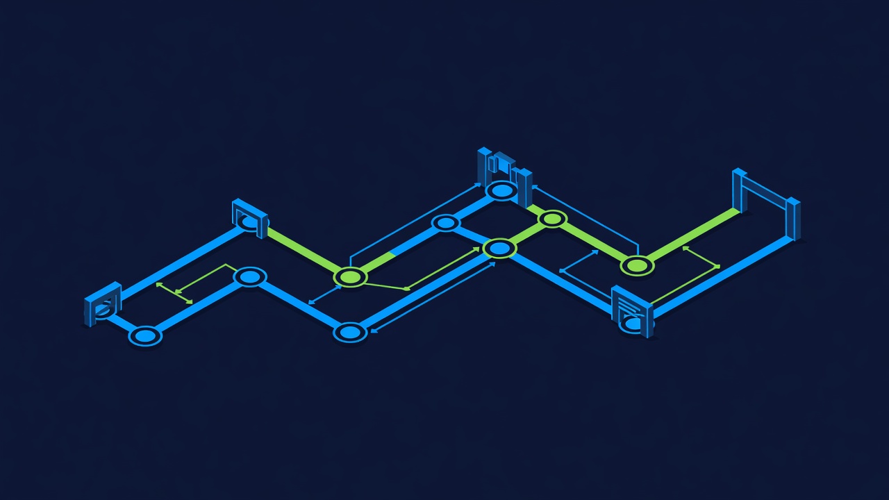 Cryptocurrency network transmission pathway flowing through regulatory checkpoint barriers