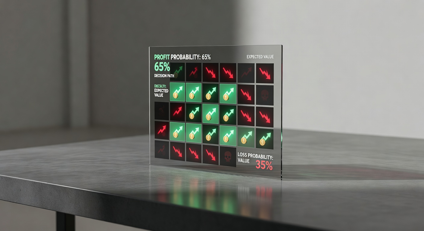 Mines game psychology decision visualization with profit and loss probability
