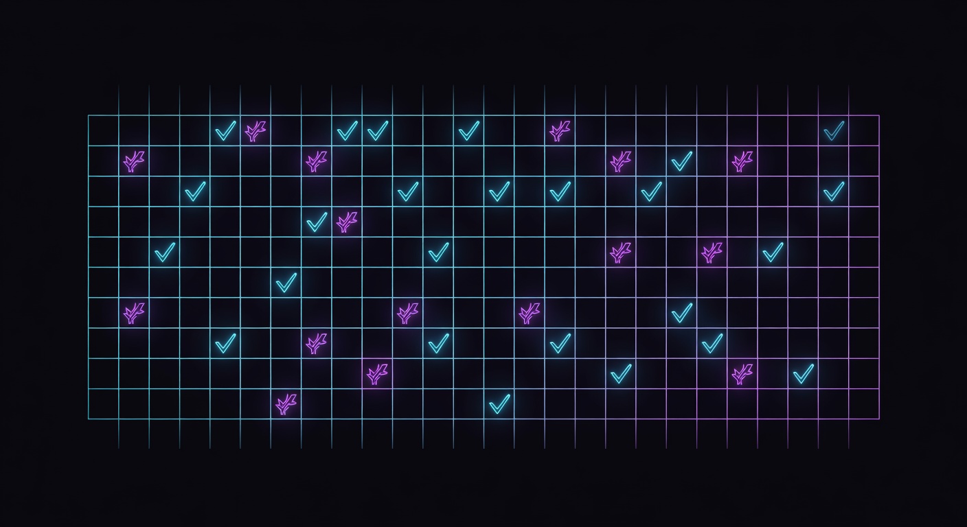 Mines game grid with hidden bomb locations and safe square indicators