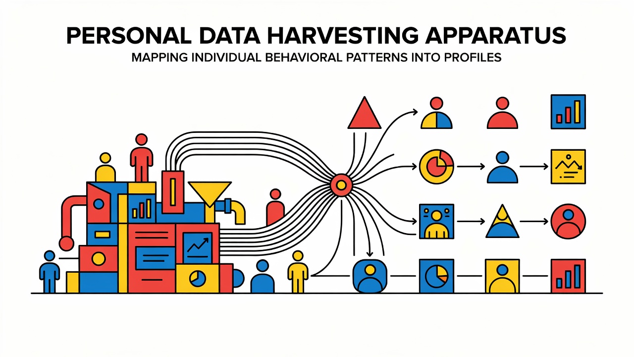 Personal data harvesting apparatus mapping individual behavioral patterns into profiles