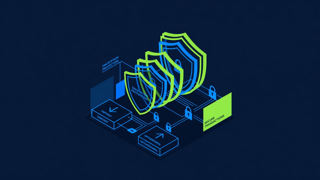 Payment security layers with encryption protection for deposit and withdrawal transactions