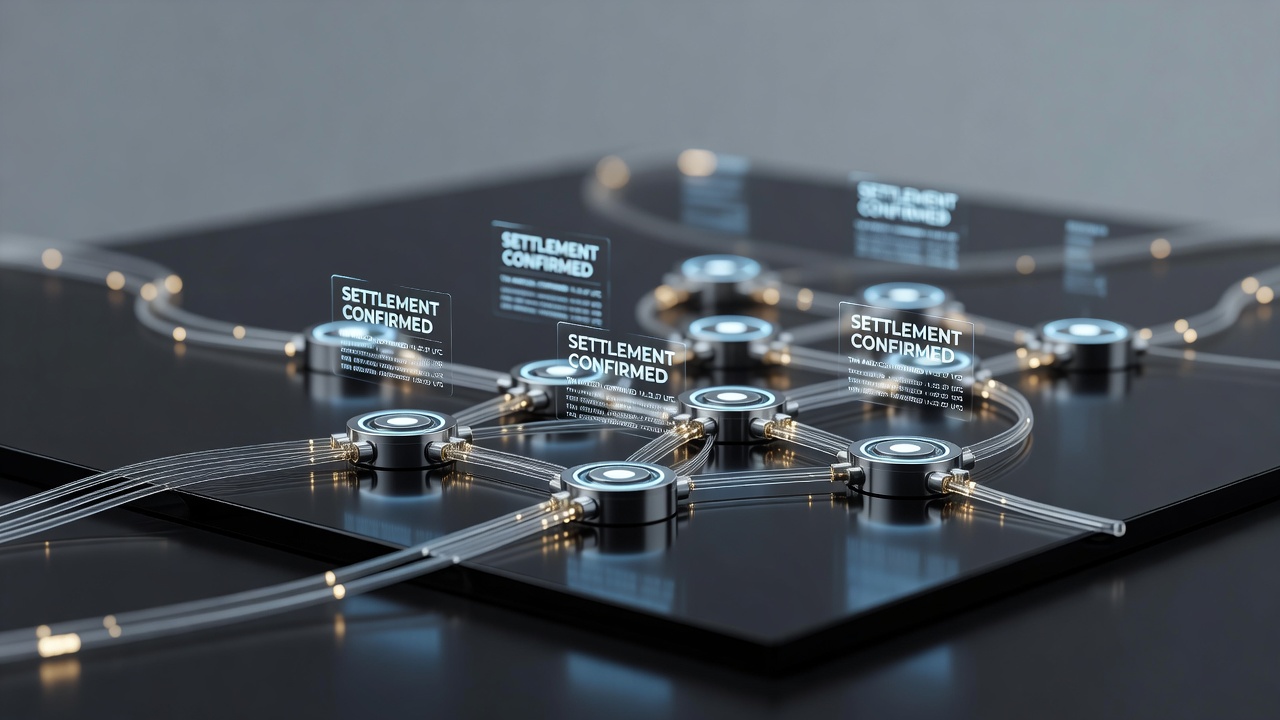 Stablecoin blockchain network with transaction nodes and settlement confirmations