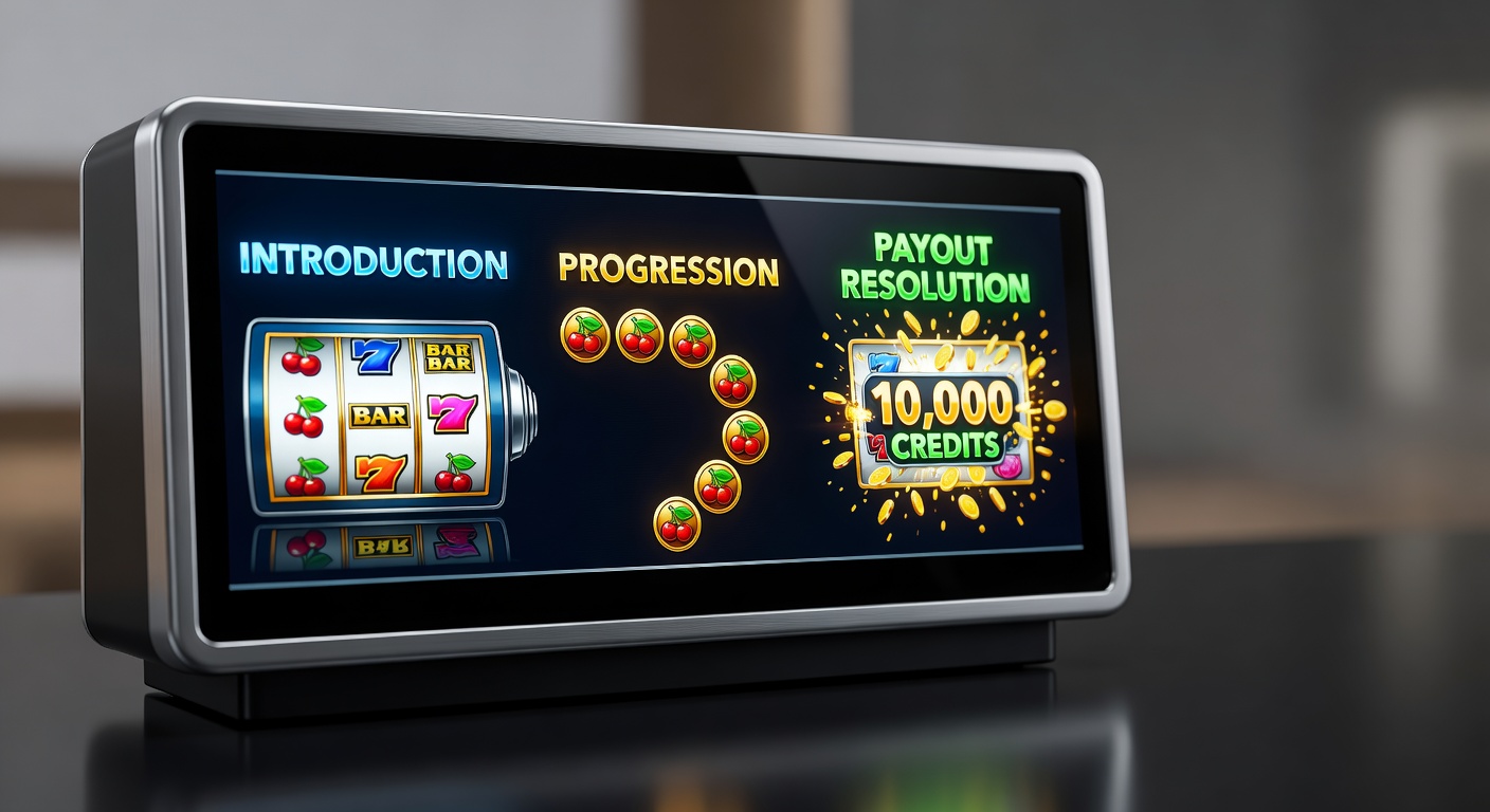Slot bonus round mechanics showing progression from introduction to payout resolution
