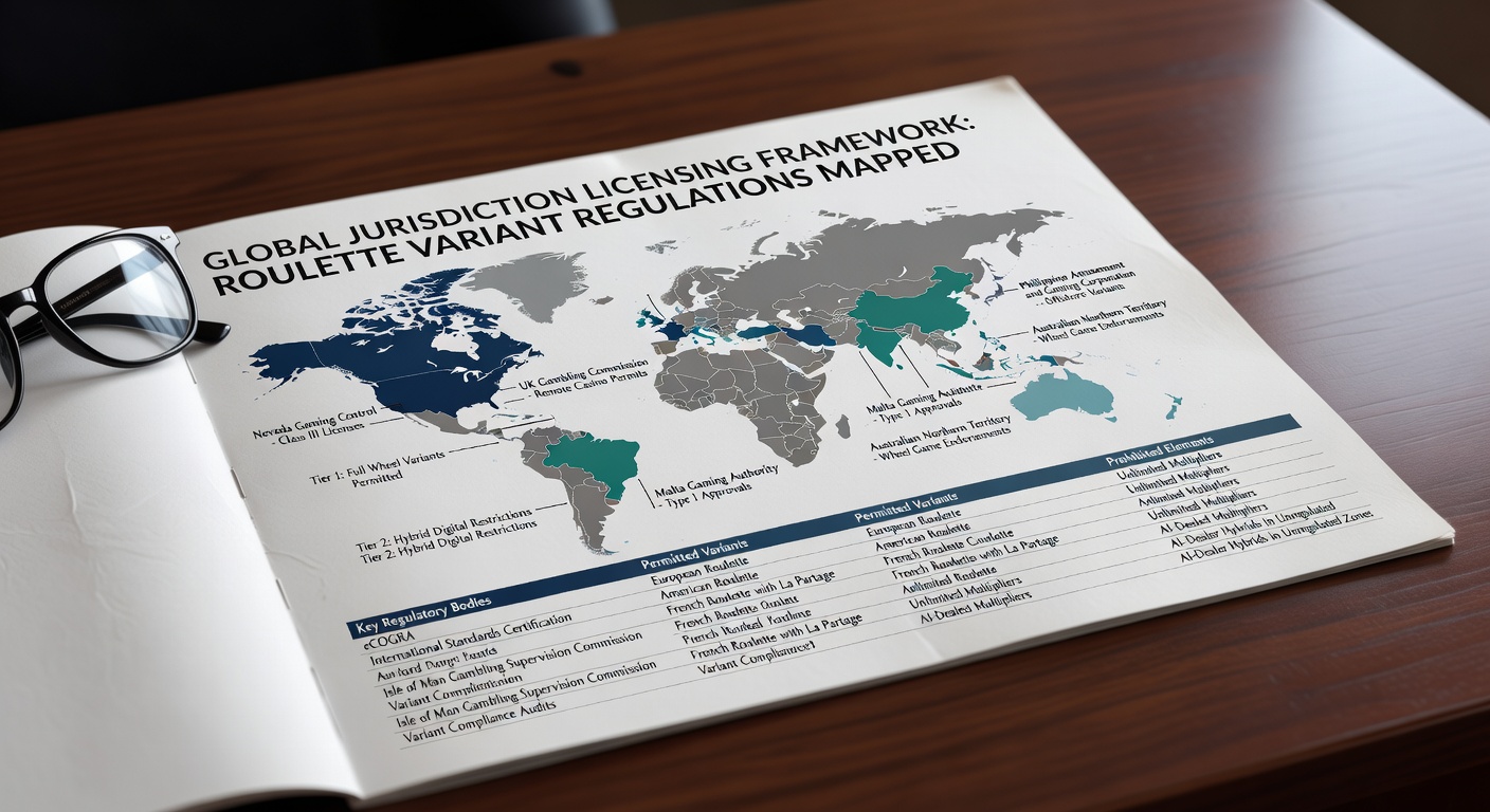 Roulette variant regulations mapped across global jurisdiction licensing framework