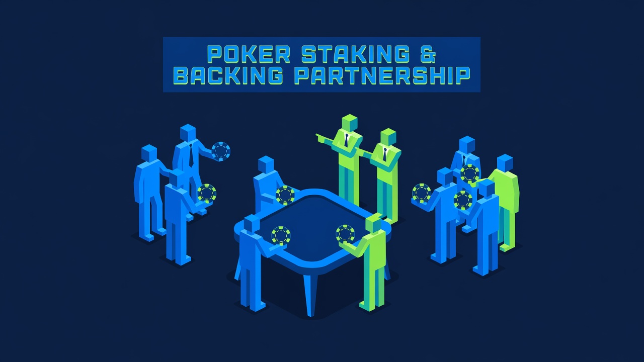Poker staking backing deal partnership investor arrangement