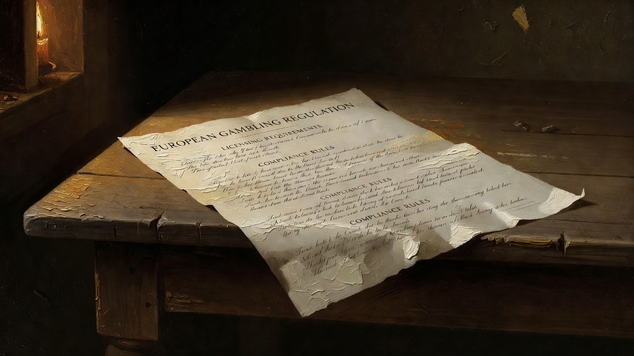 European gambling regulation document showing licensing requirements and compliance rules