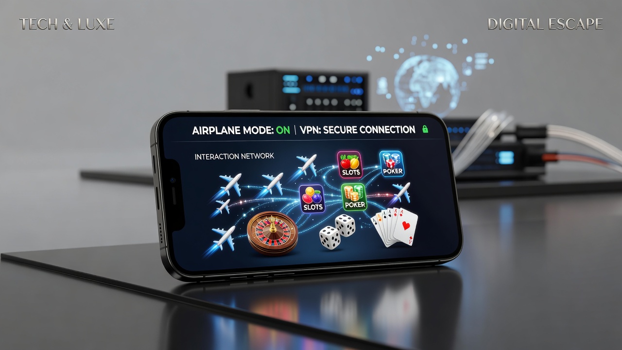 Airplane mode VPN casino app interaction network
