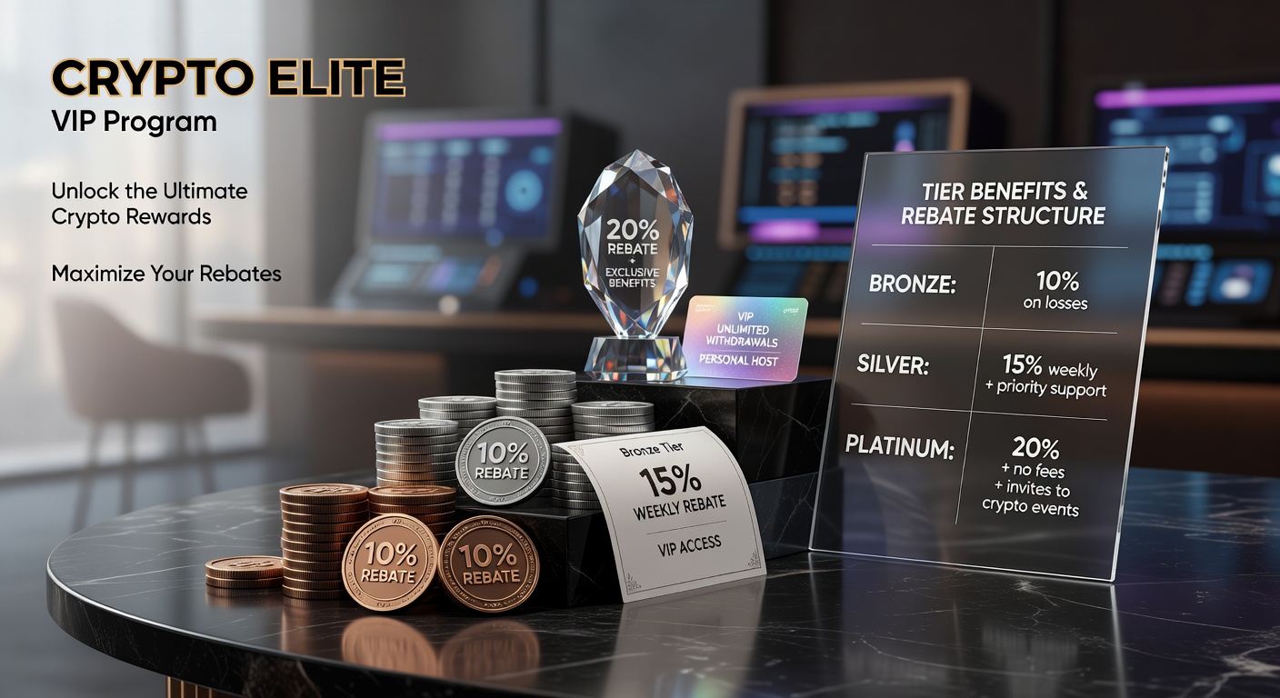 Crypto casino VIP program tier rewards rebate structure benefits