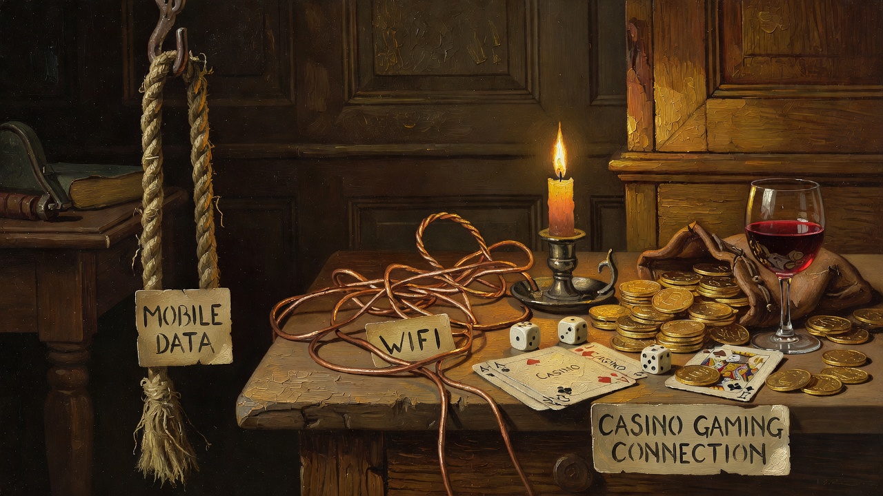 Mobile data WiFi casino gaming connection comparison