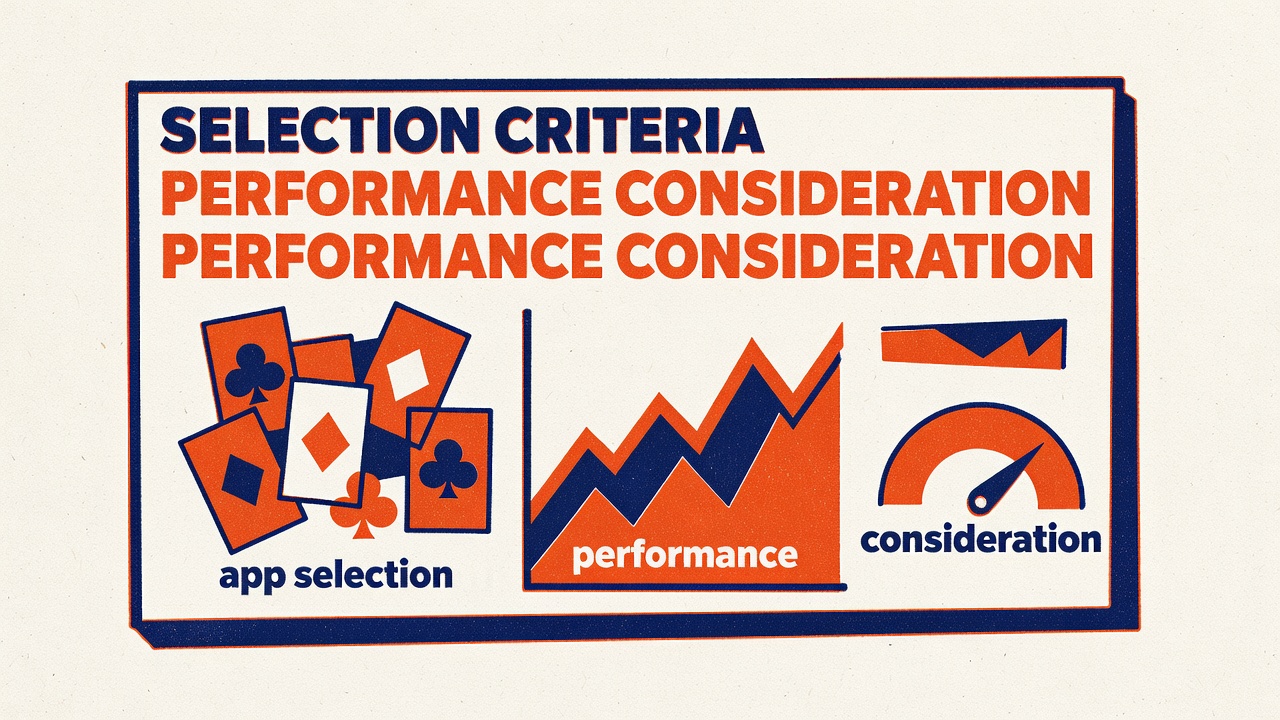 Mobile poker app selection criteria performance consideration