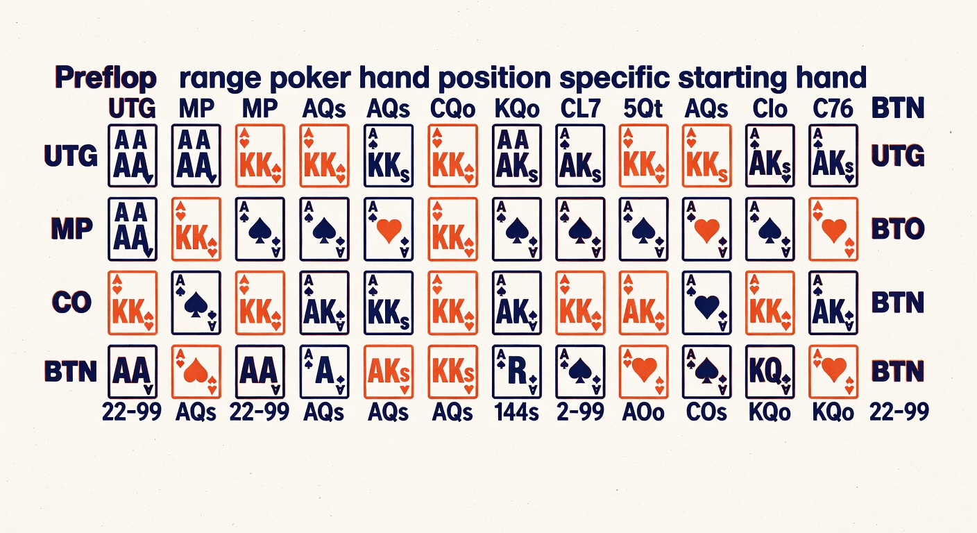Preflop range poker hand position specific starting hand
