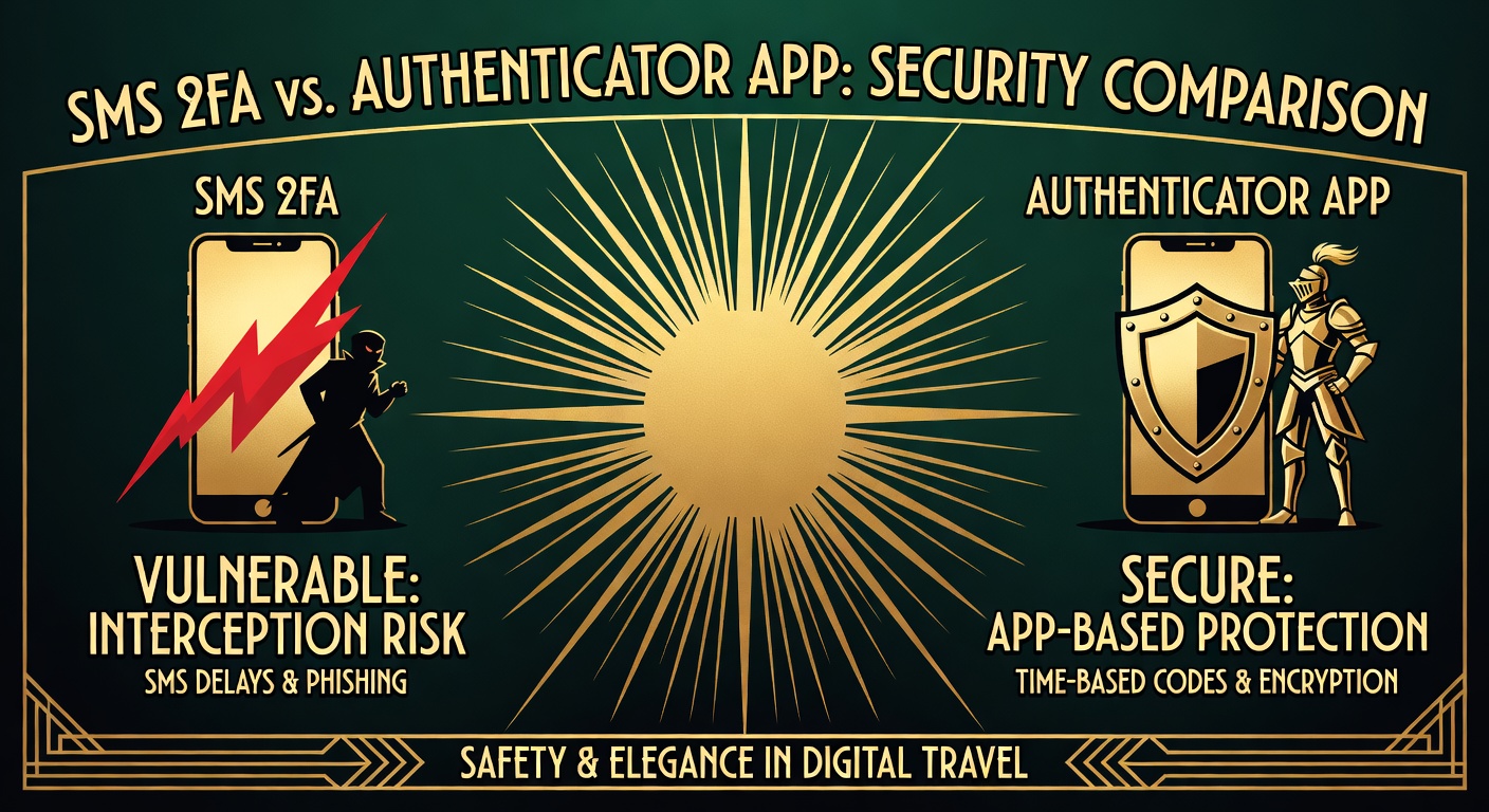 SMS 2FA authenticator app security comparison safety