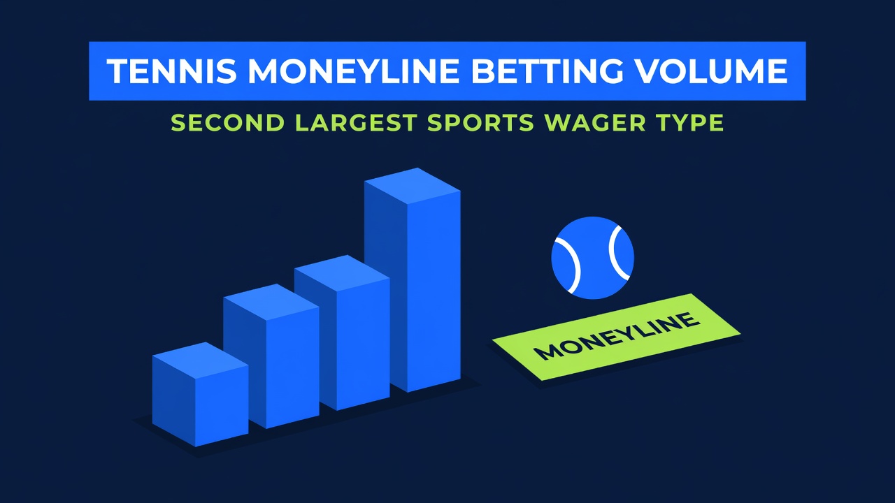 Tennis moneyline betting volume second largest sports wager type