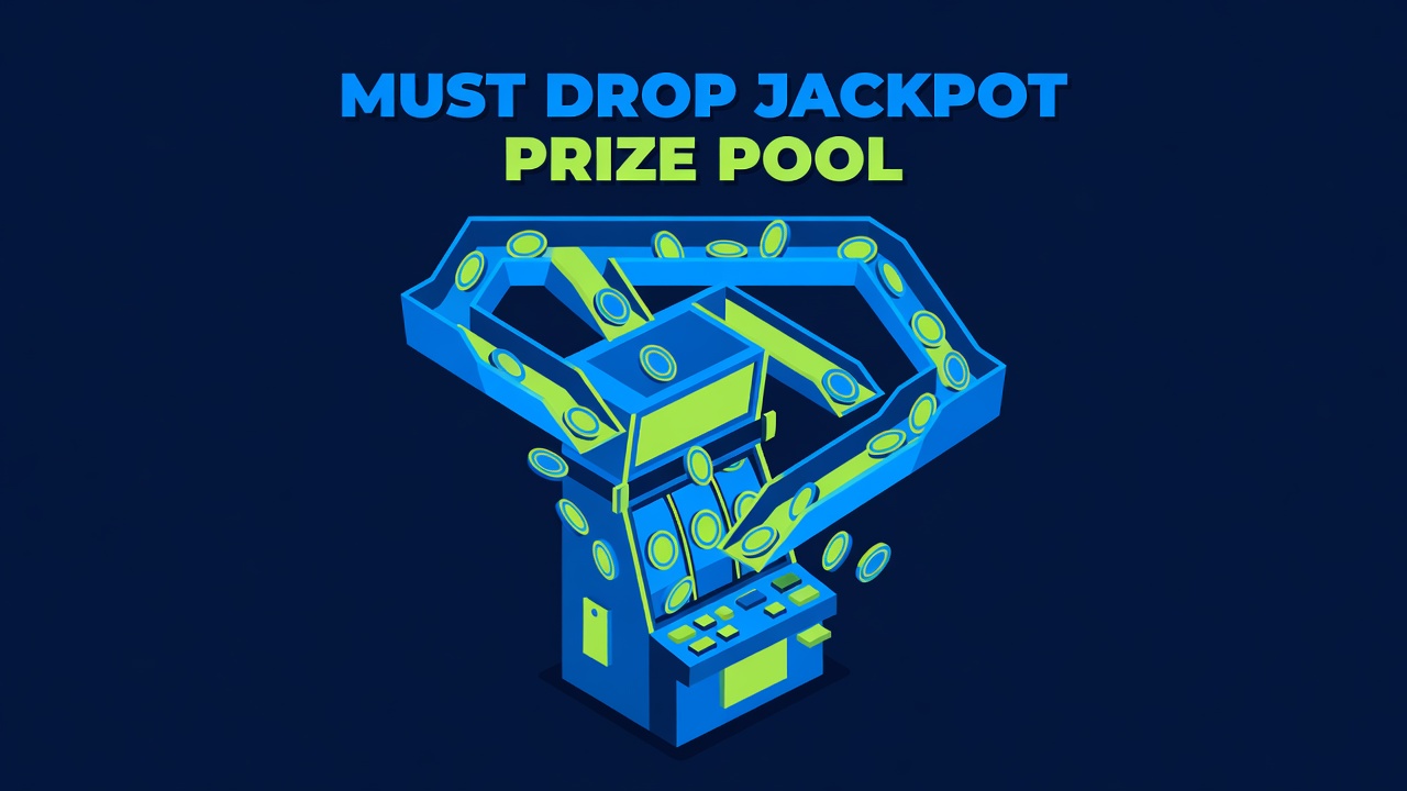 Must drop jackpot prize pool cascading winning mechanism slot