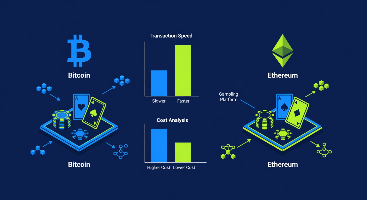 bitcoin ethereum cryptocurrency comparison for gambling with transaction speed and cost analysis