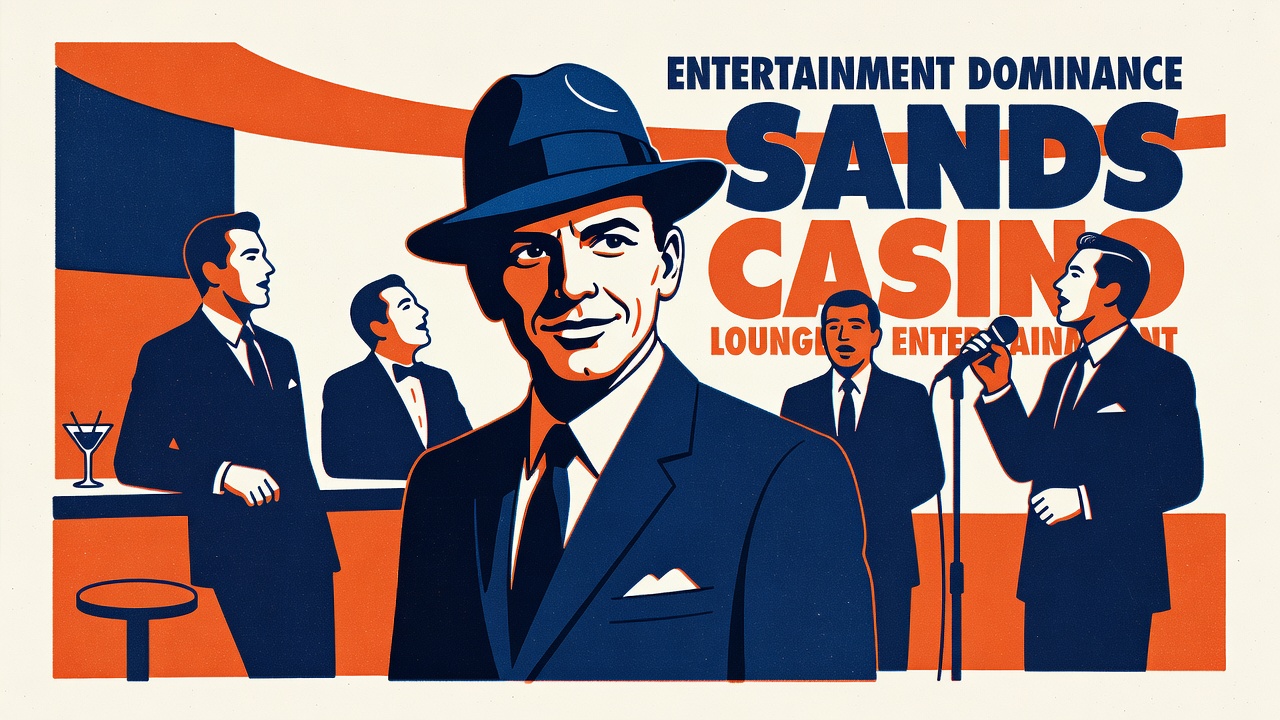 frank sinatra and rat pack era sands casino lounge entertainment and entertainment dominance shown