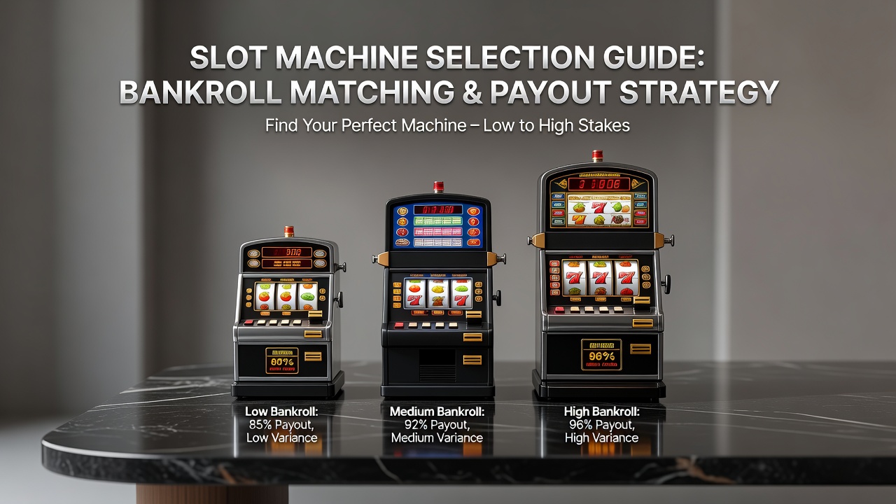 slot machine selection guide based on bankroll size with payout percentage and variance matching
