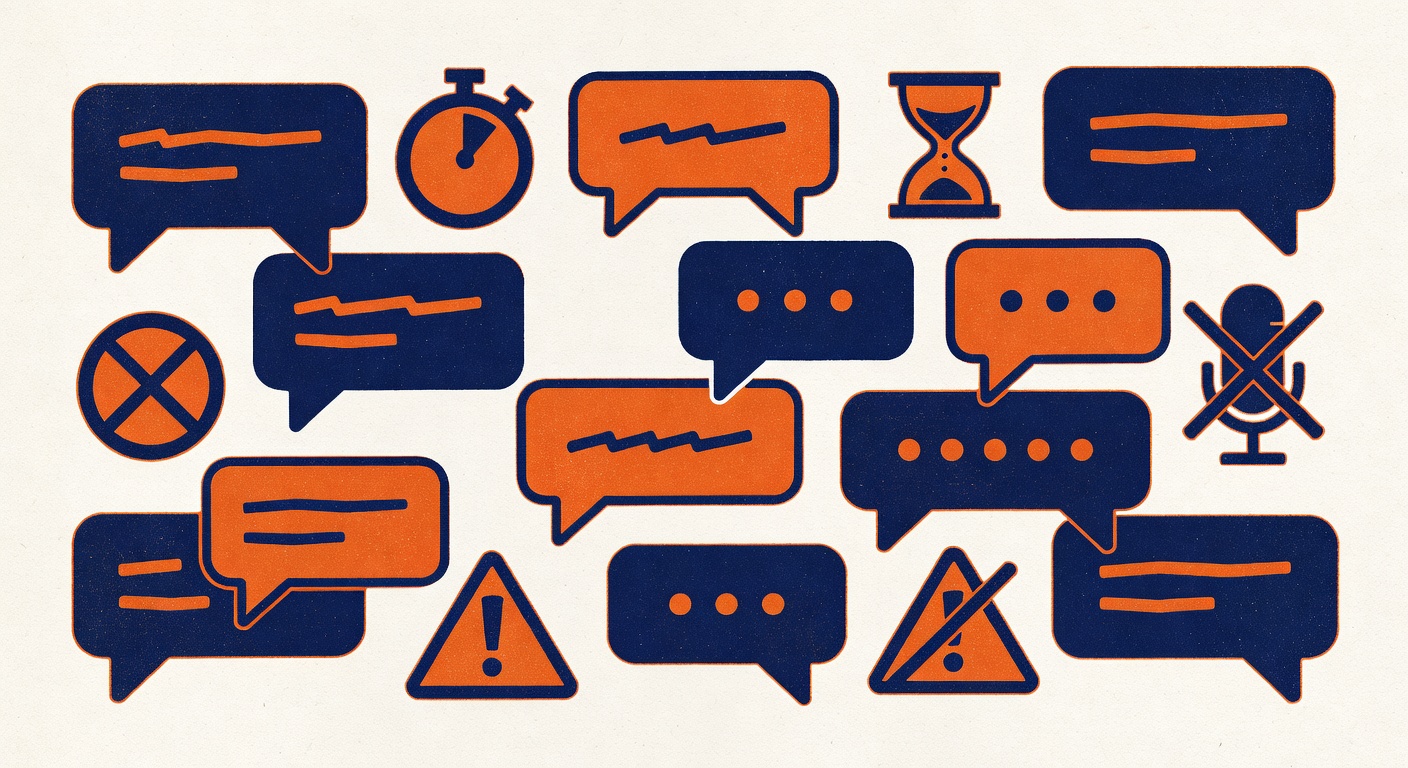 Live dealer chat message symbols with unwritten rule indicators