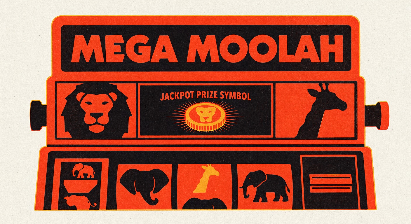 Mega Moolah slot machine with jackpot prize symbol