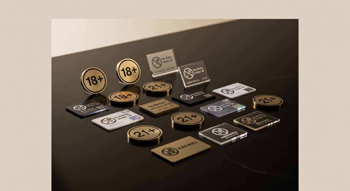 Global gambling age restriction symbols and regulatory age limits