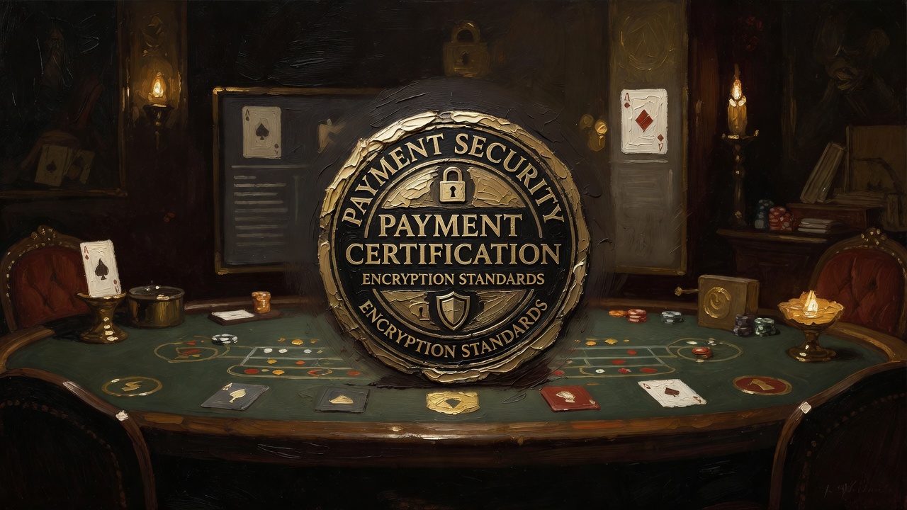 payment security certification seal displayed on online casino interface with encryption standards