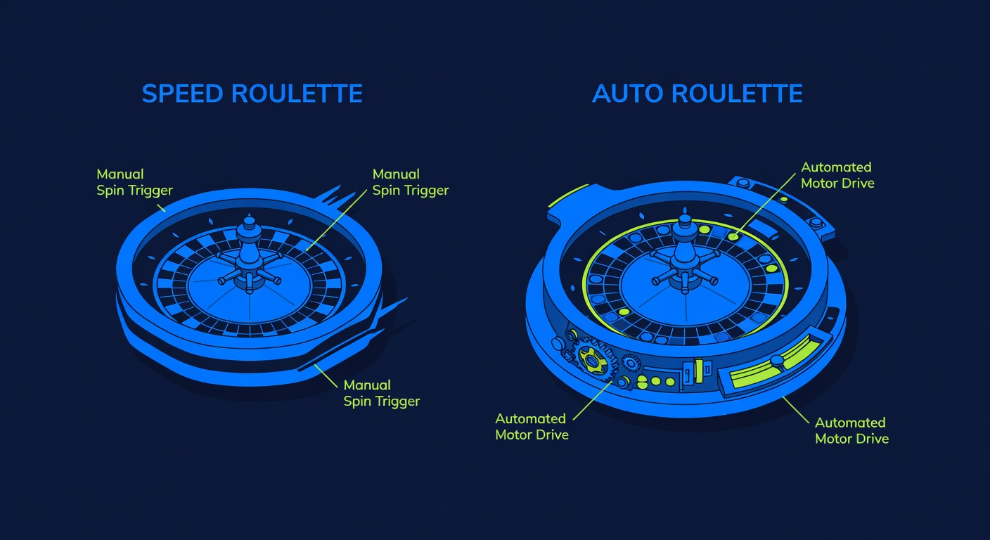 Speed roulette versus auto roulette wheel spin mechanics comparison
