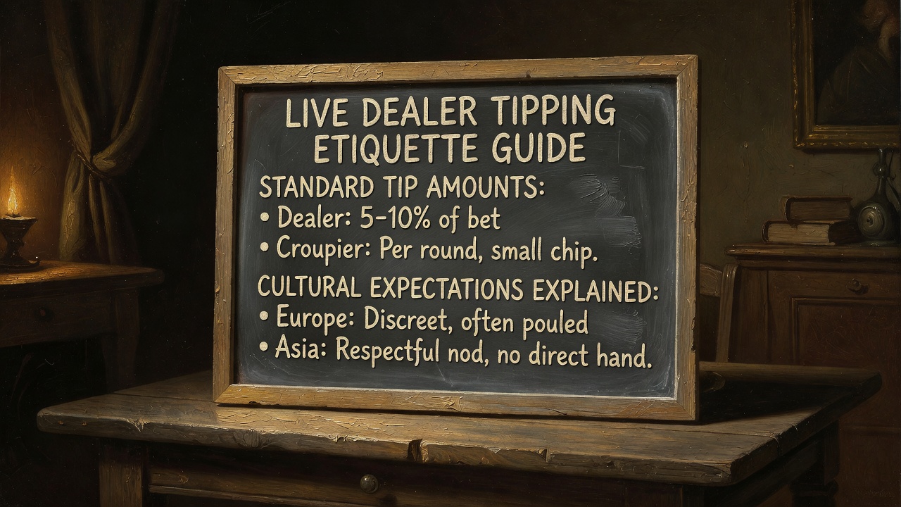 live dealer tipping etiquette guide with standard tip amounts and cultural expectations explained