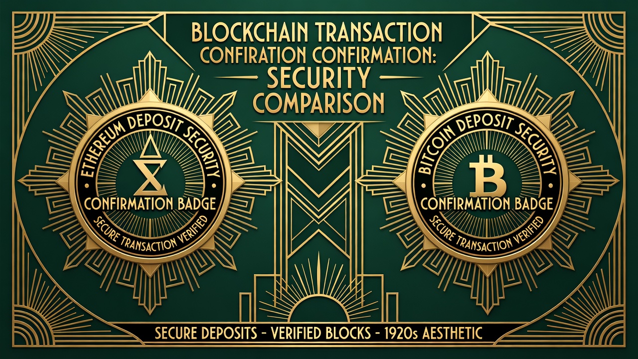 blockchain transaction confirmation badges for ethereum and bitcoin deposit security comparison