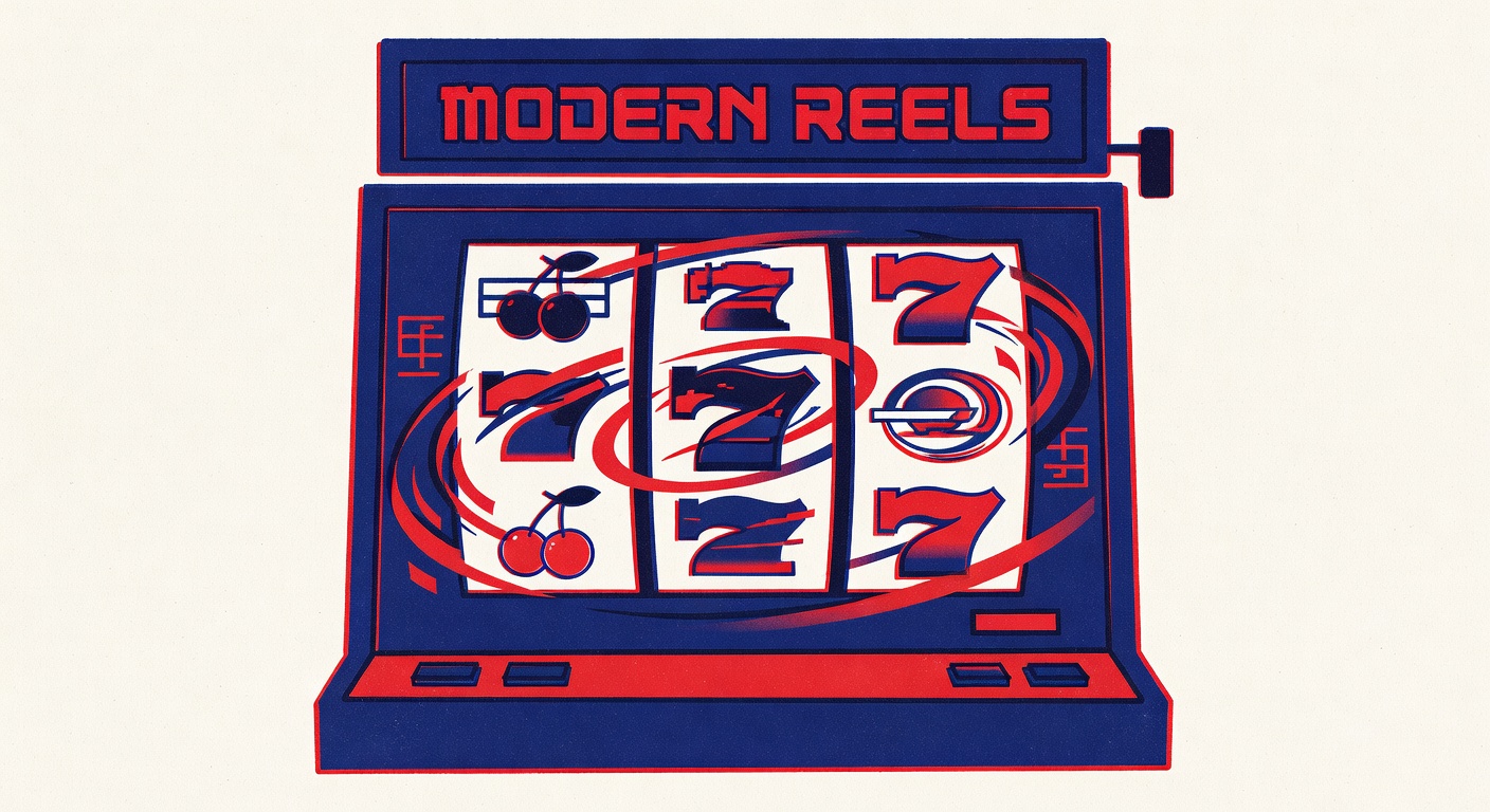 a classic video slot cabinet with spinning reels shaped by modern game studio design principles